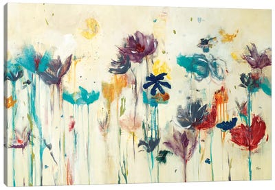 Floral Splash Canvas Art Print - Laundry Room Art