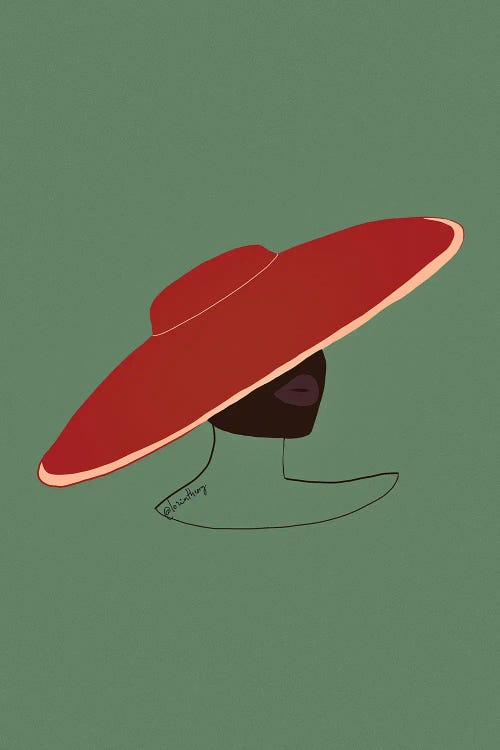 Hat Lady by Lorintheory wall art
