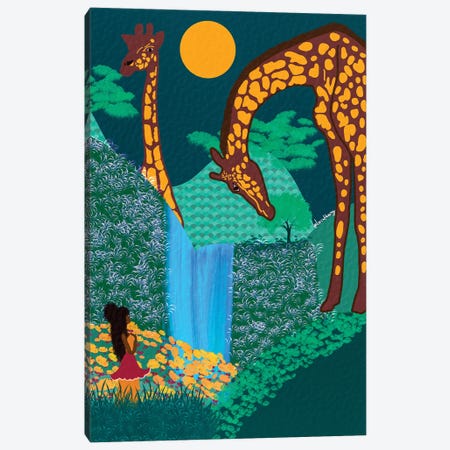 Giraffes Canvas Print #LRM1} by Lorintheory Canvas Wall Art