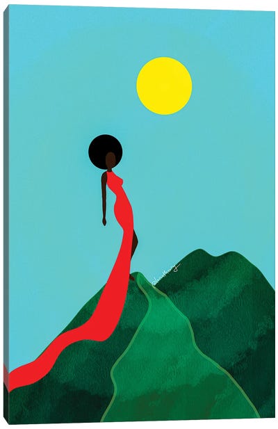 Mountain Girl Canvas Art Print - Lorintheory