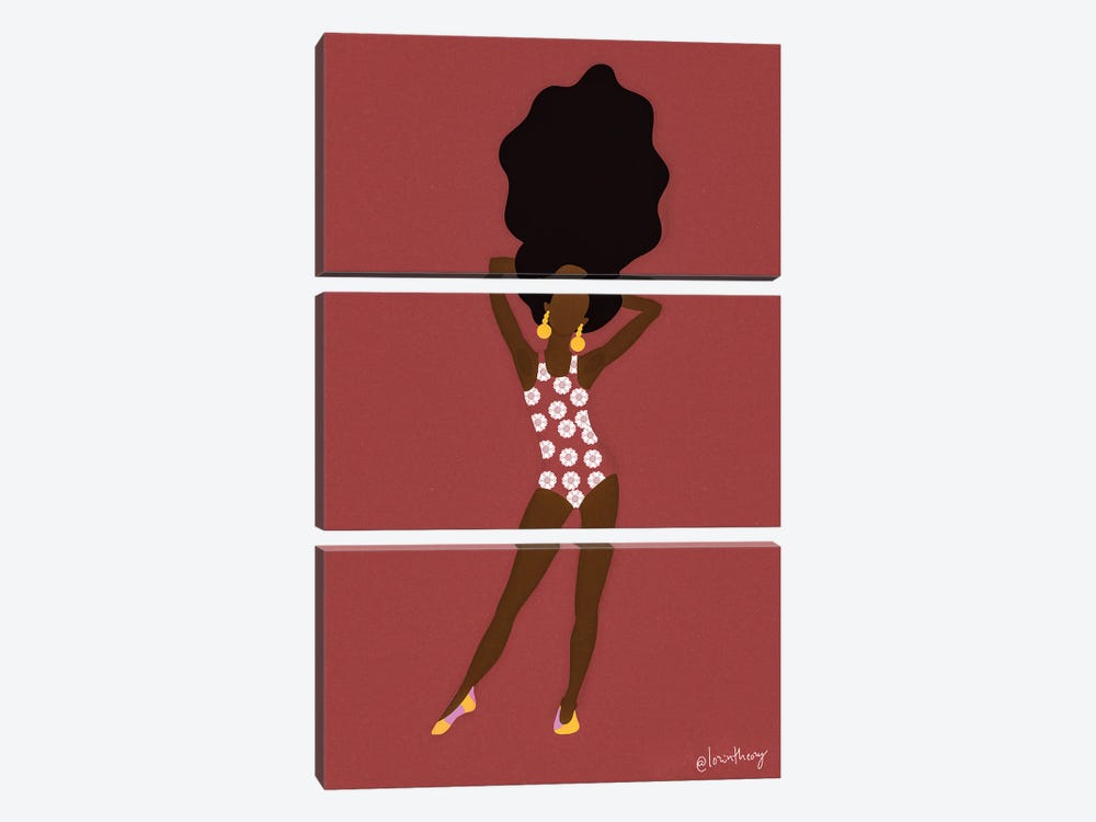 Caribbean Girl by Lorintheory 3-piece Canvas Art Print