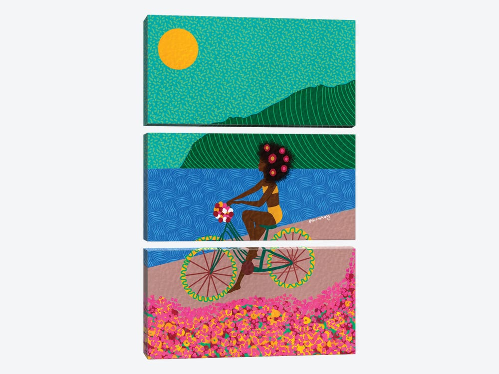 Biking by Lorintheory 3-piece Canvas Print