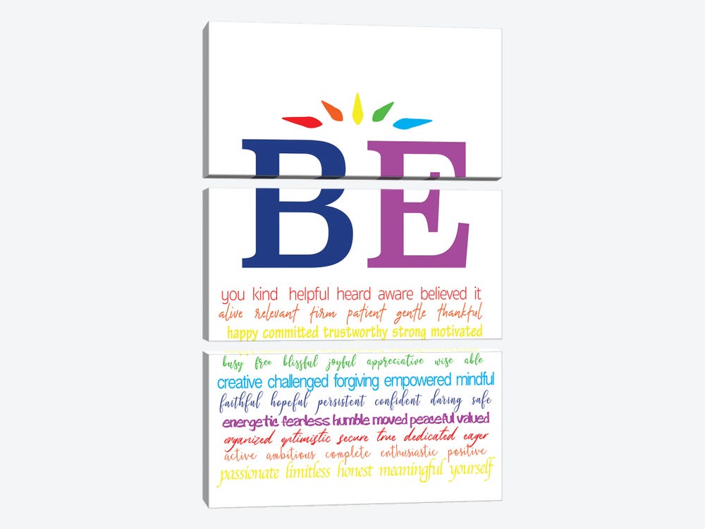 Be You by Lauren Rader 3-piece Canvas Print