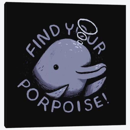 Find Your Porpoise Canvas Print #LRO14} by Louis Roskosch Canvas Print
