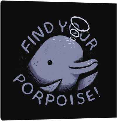 Find Your Porpoise Canvas Art Print - Uniqueness Art