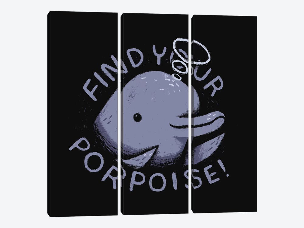 Find Your Porpoise by Louis Roskosch 3-piece Canvas Print