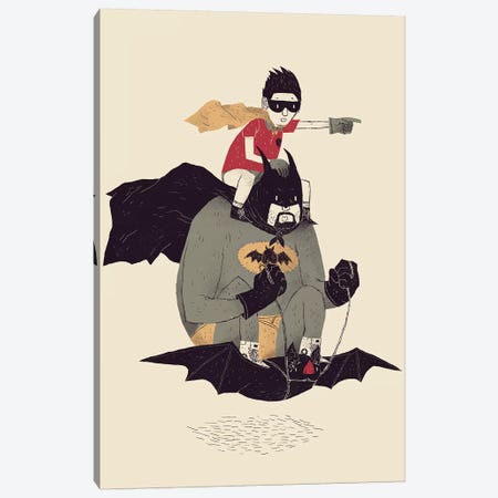 Batmobile Canvas Print #LRO1} by Louis Roskosch Canvas Wall Art