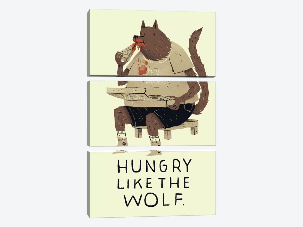 Hungry Like The Wolf by Louis Roskosch 3-piece Canvas Art Print