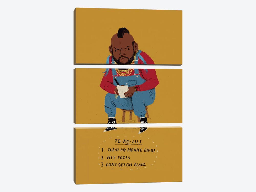 Mr. T's To Do List by Louis Roskosch 3-piece Canvas Wall Art