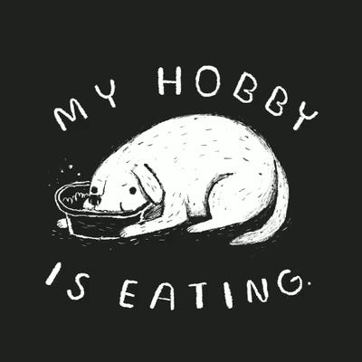My Hobby Is Eating by Louis Roskosch multi panel art