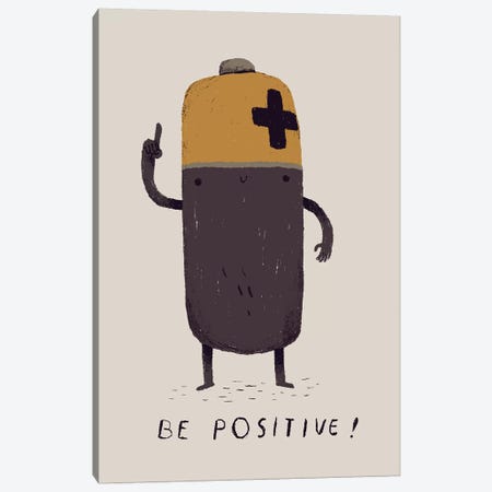 Be Positive Canvas Print #LRO3} by Louis Roskosch Canvas Artwork