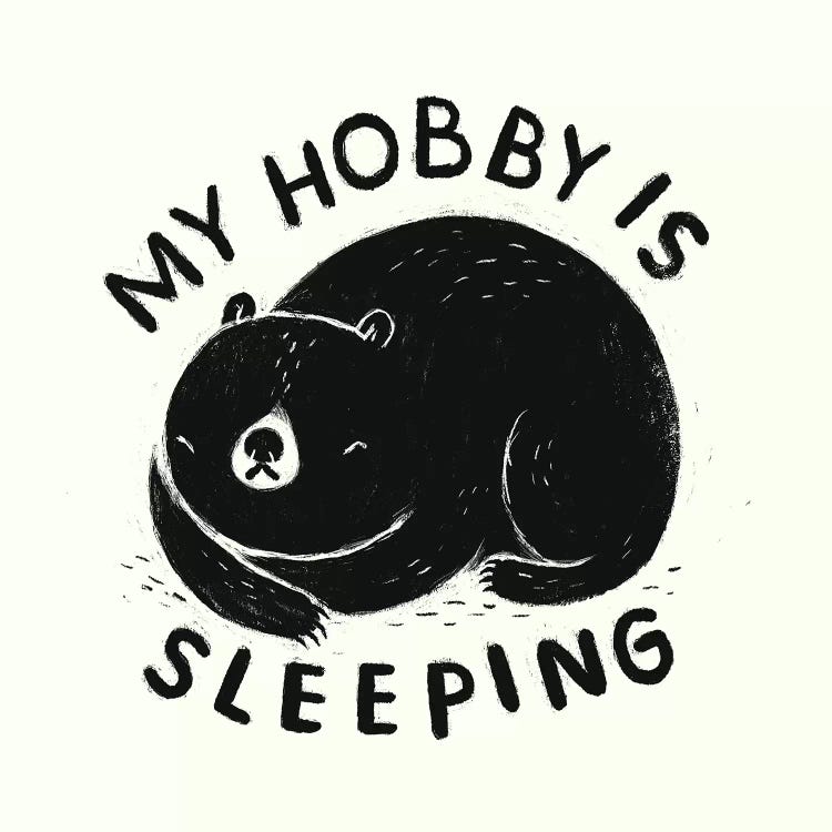 My Hobby Is Sleeping by Louis Roskosch wall art