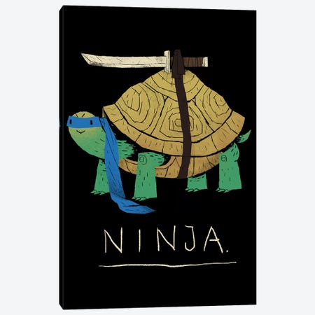Ninja Blue Canvas Print #LRO42} by Louis Roskosch Canvas Art Print