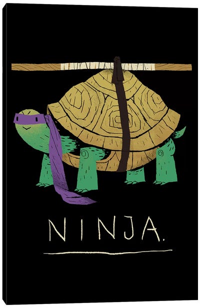 Ninja Purple Canvas Art Print - Warrior Art