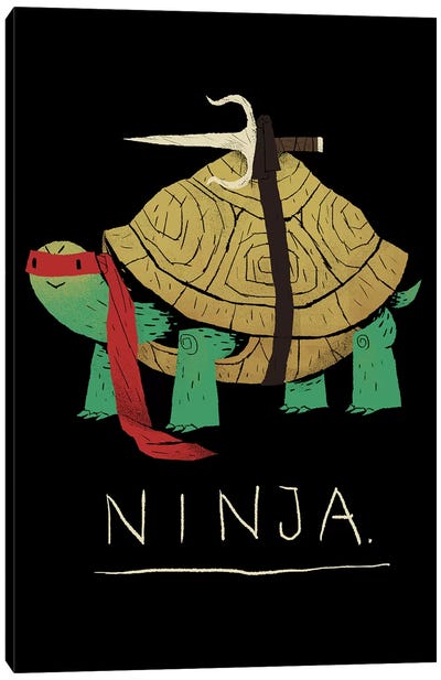 Ninja Red Canvas Art Print - Warrior Art