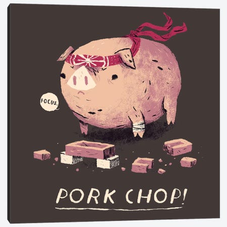 Pork Chop Canvas Print #LRO57} by Louis Roskosch Art Print