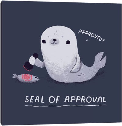 Seal Of Approval Canvas Art Print - Seal Art