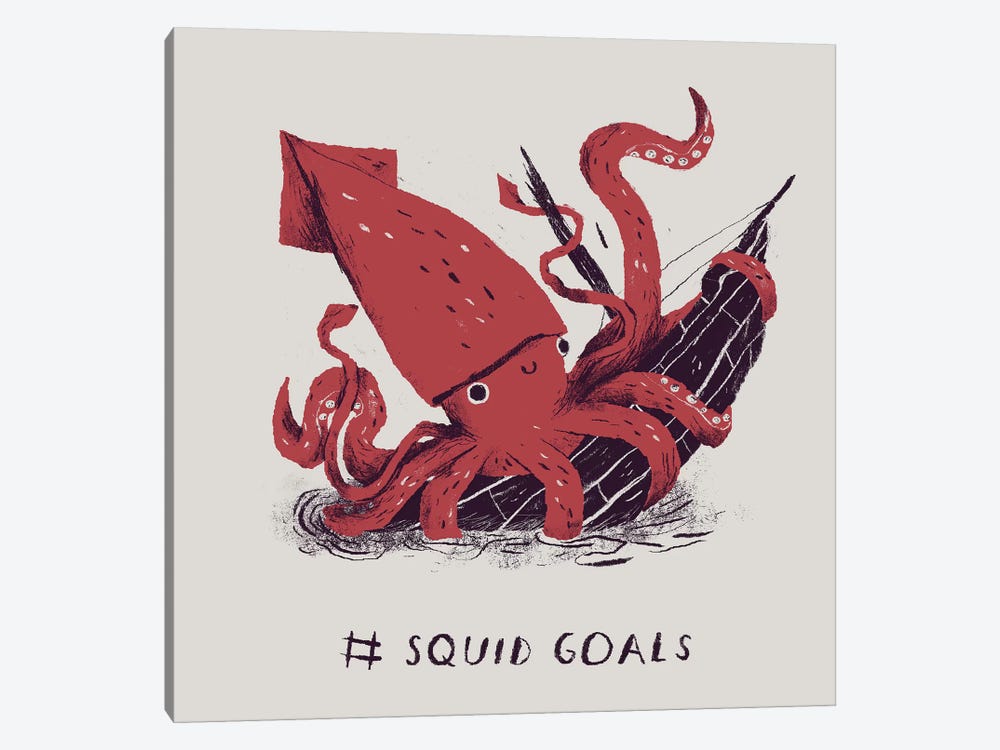 Squid Goals by Louis Roskosch 1-piece Art Print