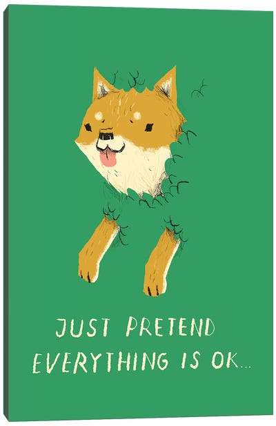 Bush Doge Canvas Art Print - Fox Art
