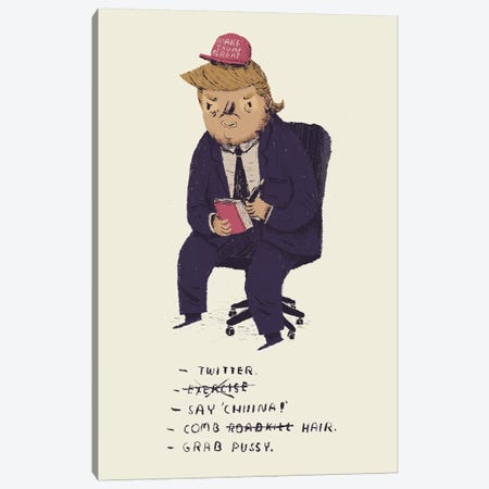 Trump's To Do List Canvas Print #LRO75} by Louis Roskosch Art Print