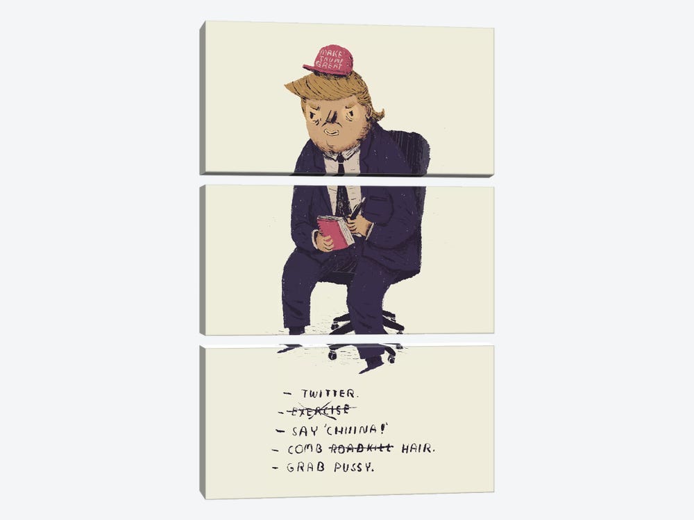 Trump's To Do List by Louis Roskosch 3-piece Canvas Art