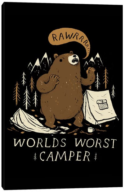 World's Worst Camper Canvas Art Print - Louis Roskosch