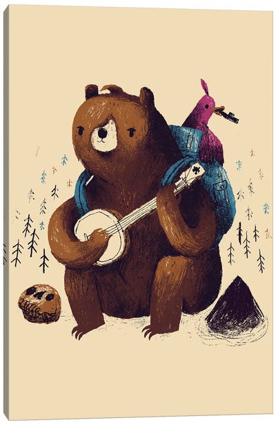 Getting The Band Back Together Canvas Art Print - Brown Bear Art