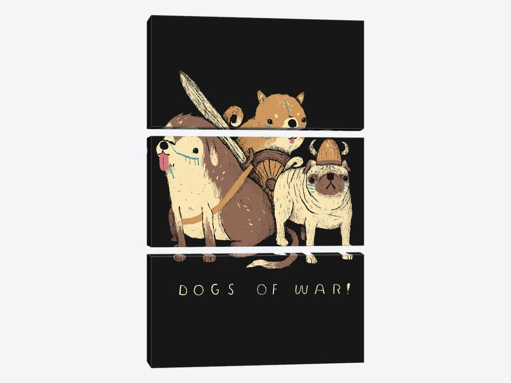 Dogs Of War by Louis Roskosch 3-piece Canvas Wall Art