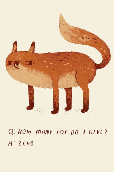 Witty Humor: Zero Foxes Given by Louis Roskosch