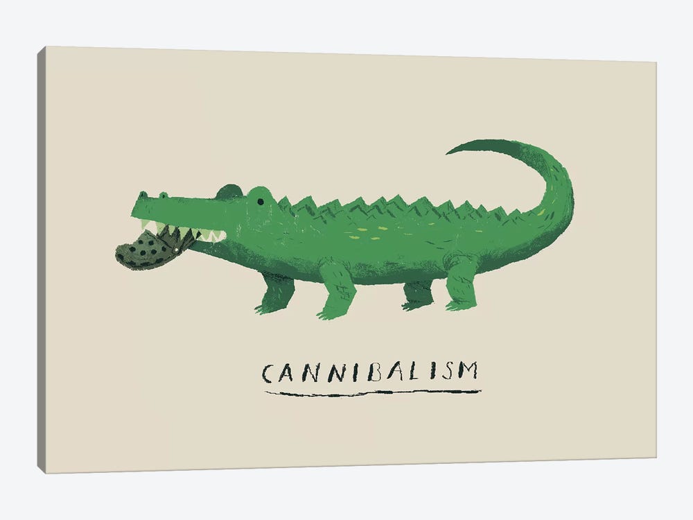 Cannibal Croc by Louis Roskosch 1-piece Canvas Art Print