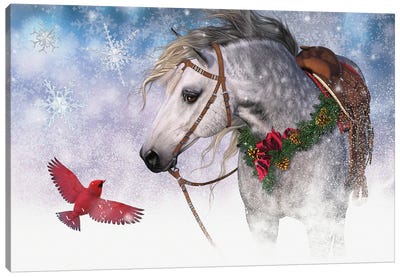 Snowy Christmas II Canvas Art Print - Laurie Prindle