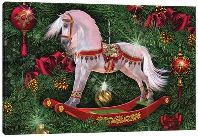 The Magic Of Christmas Canvas Art Print - Animal Illustrations