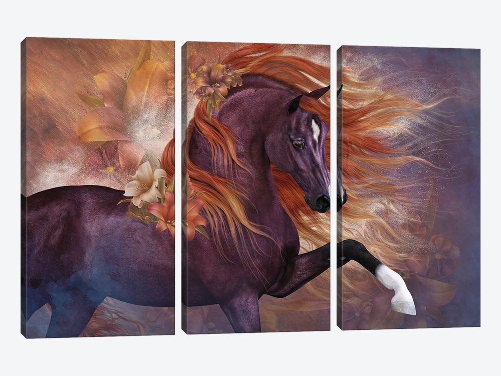 Autumn Fire by Laurie Prindle 3-piece Canvas Wall Art