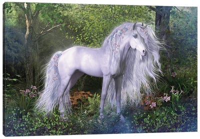 Heart Of The Forest Canvas Art Print - Unicorn Art