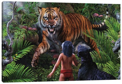 Shere Khan Canvas Art Print - Jungles