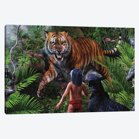 Shere Khan Canvas Print #LRP182} by Laurie Prindle Canvas Wall Art