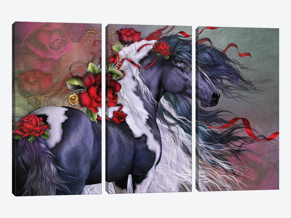 Gypsy Rose by Laurie Prindle 3-piece Canvas Art Print