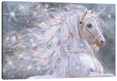 Christmas Magic Canvas Art Print - Christmas Animal Art