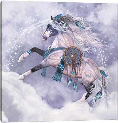 Cloud Dancer Canvas Art Print - Animal Illustrations