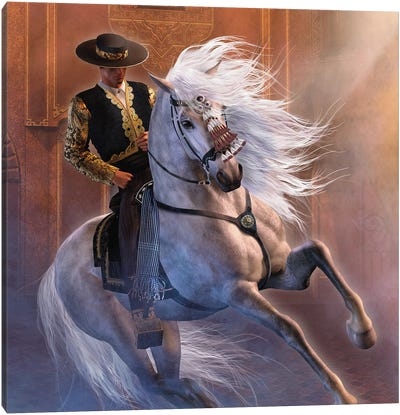 El Vaquero Canvas Art Print - Horseback Art