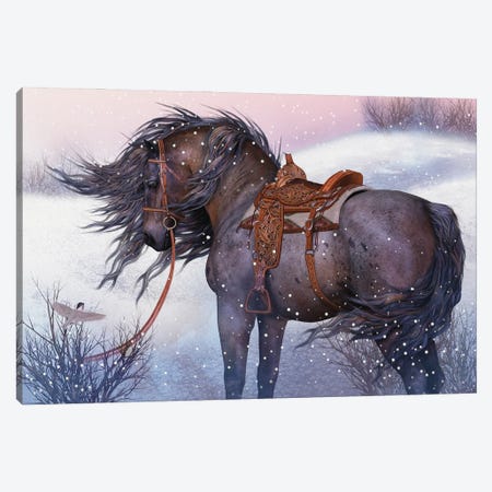 A Winters Encounter Canvas Print #LRP3} by Laurie Prindle Canvas Art