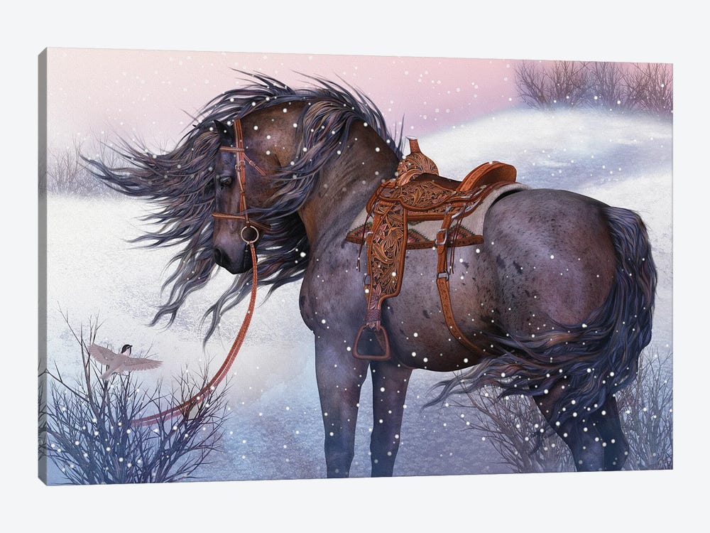 A Winters Encounter by Laurie Prindle 1-piece Art Print