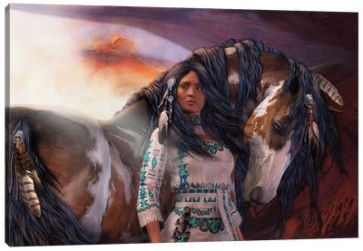 Kindred Spirits Canvas Art Print - Native American Décor