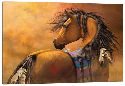 Kiowa Gold Canvas Art Print - Feather Art