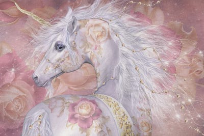 Licorne Florale by Laurie Prindle art print