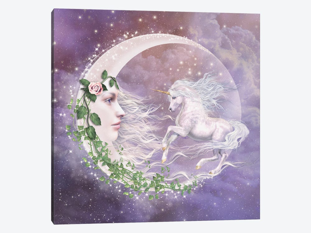 Moonicorn by Laurie Prindle 1-piece Canvas Art Print