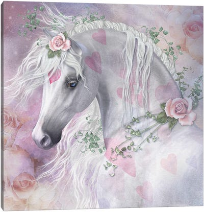 My Sweet Valentine Canvas Art Print - Animal Illustrations