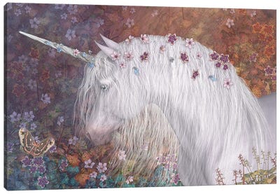Mystic Spring Canvas Art Print - Friendly Mythical Creatures