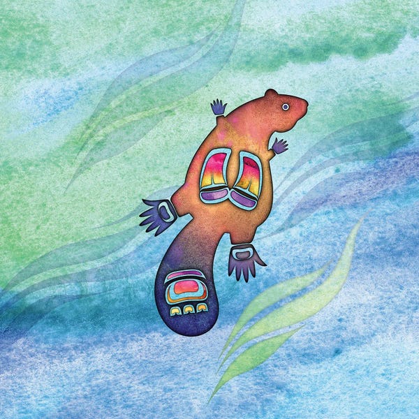 Beavers: Painted Beaver by Laurie Prindle