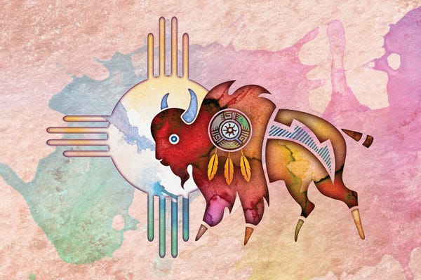 Bison & Buffaloes: Painted Buffalo by Laurie Prindle